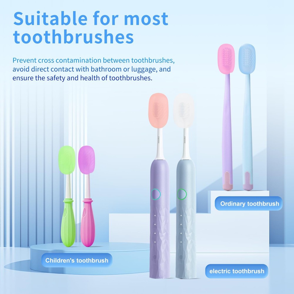 6 Pcs Toothbrush Covers Toothbrush Covers Caps，Replaceable Electric Toothbrus...