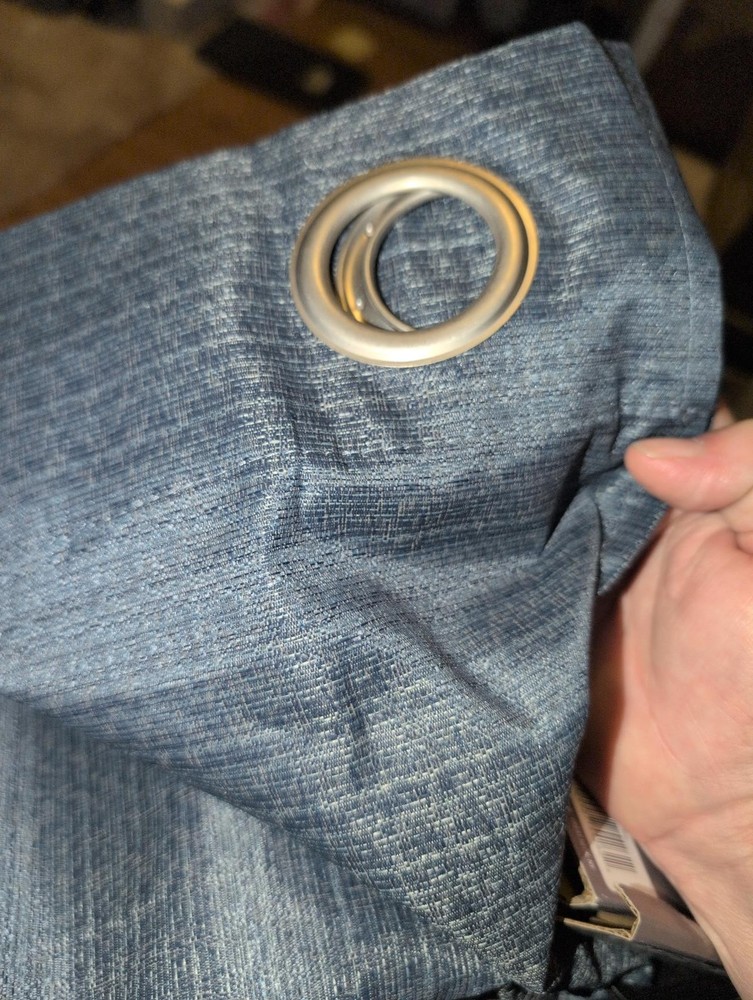 Sun Zero Arlo Navy Blackout Panel Pair - Two Grommet Panels