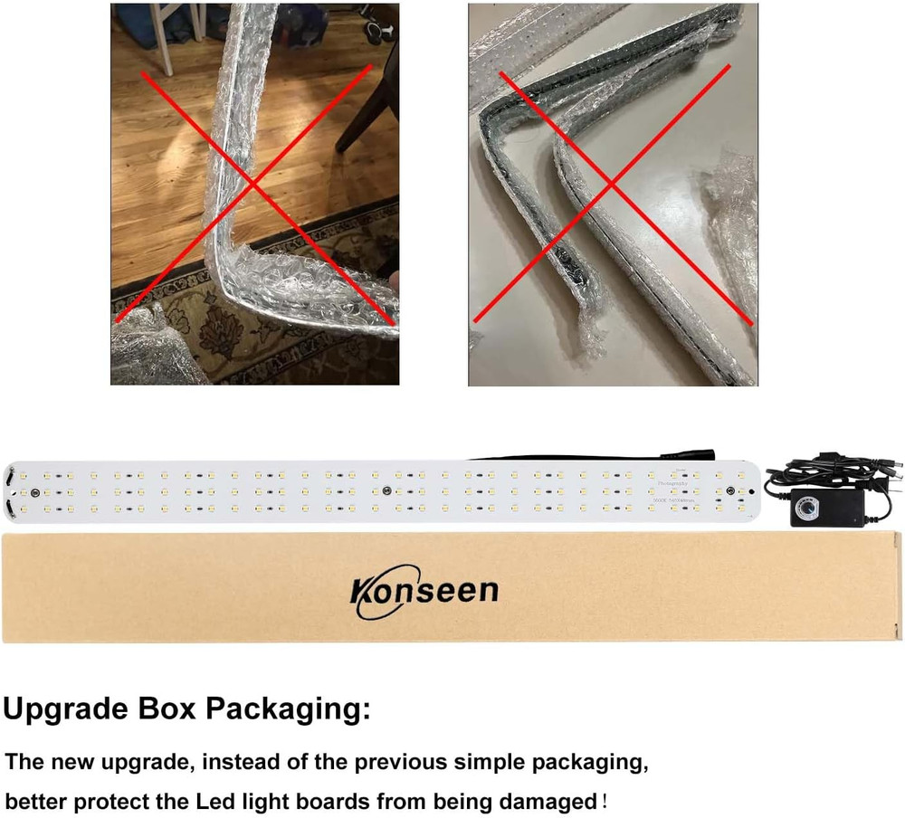 Dimmable LED Light Set for Photography Light Box - 4 Pack