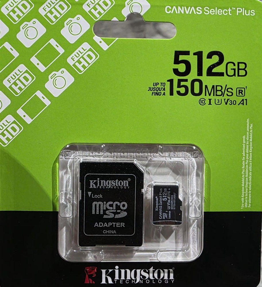 SDCS3/512GB Kingston Canvas Select Plus microSDXC Extended Capacity SD MicroSDH