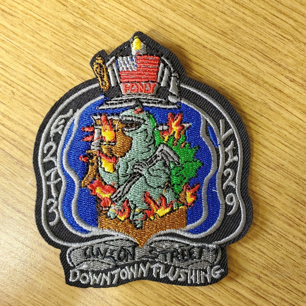 Godzilla fire fighting Patch 3 1/2 inches tall