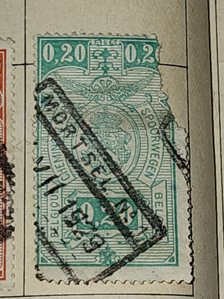 Foreign Belgium 0,20c Stamp Used - #H97