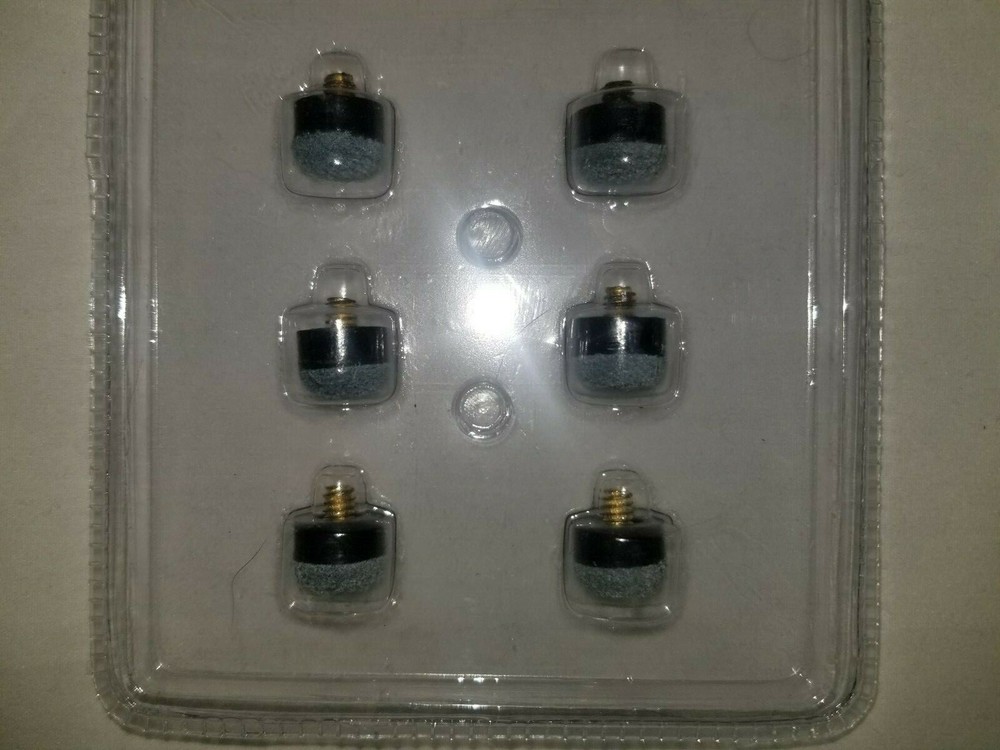 Pool Cue Screw On Tips 6 pk