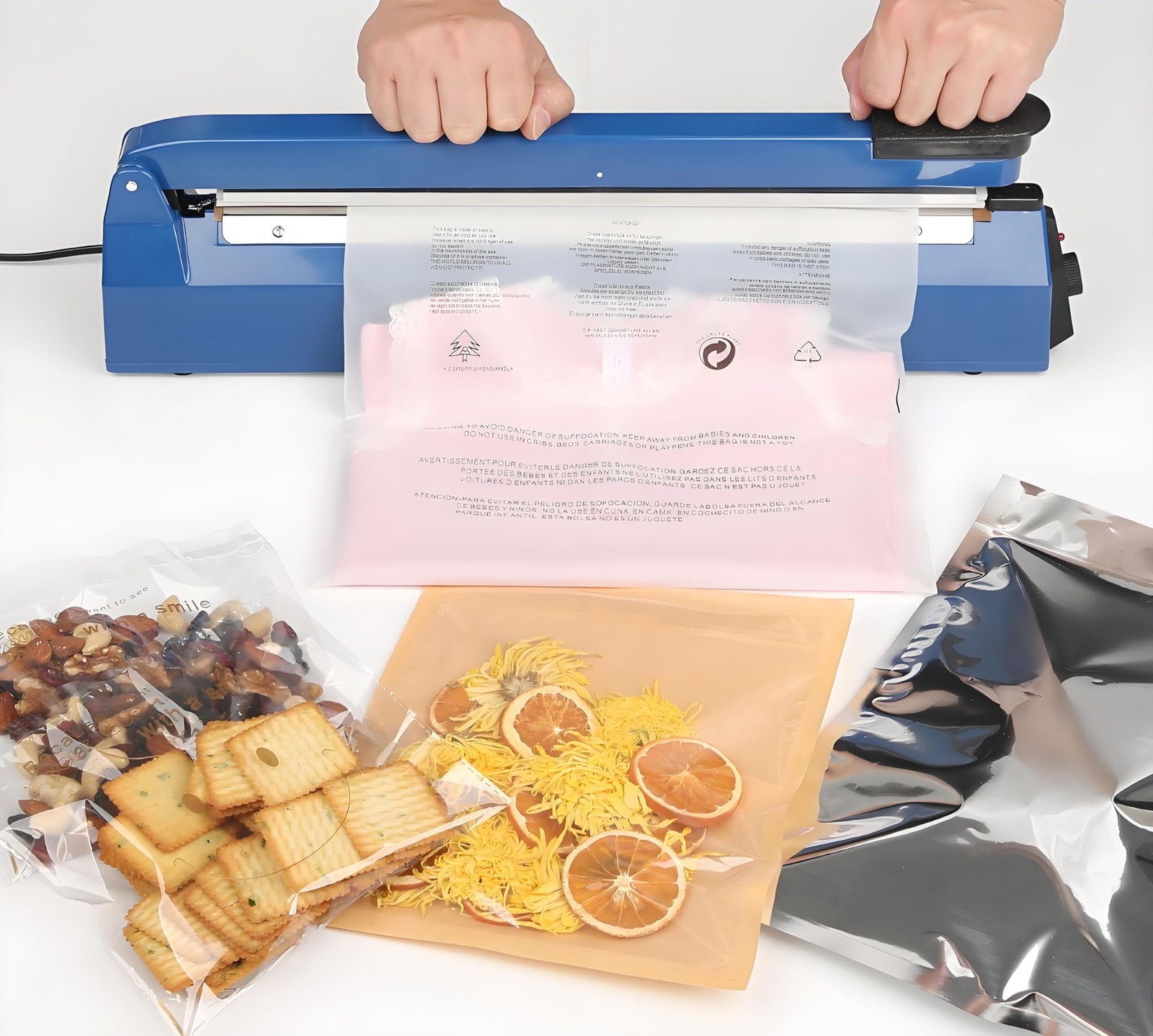 Impulse Sealer 12 inch Manual Heat Sealer Machine with Adjustable Heating Mod...