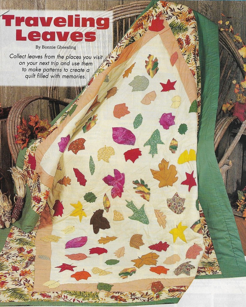 Traveling Leaves Quilt quilting pattern instructions