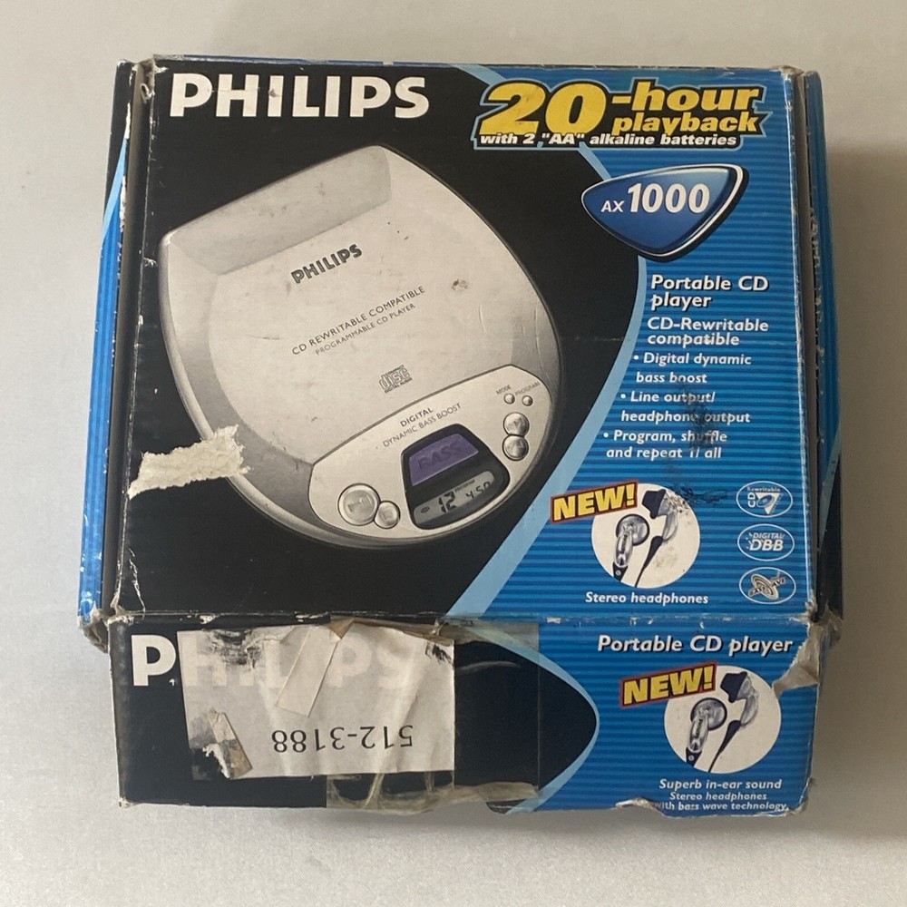 Phillips AX1000 CD Rewritable Compatible Programmable CD Player Spares Or Repair
