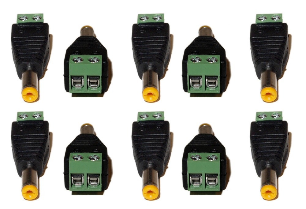 40 pcs DC Male Power Connector for CCTV Security Camera system
