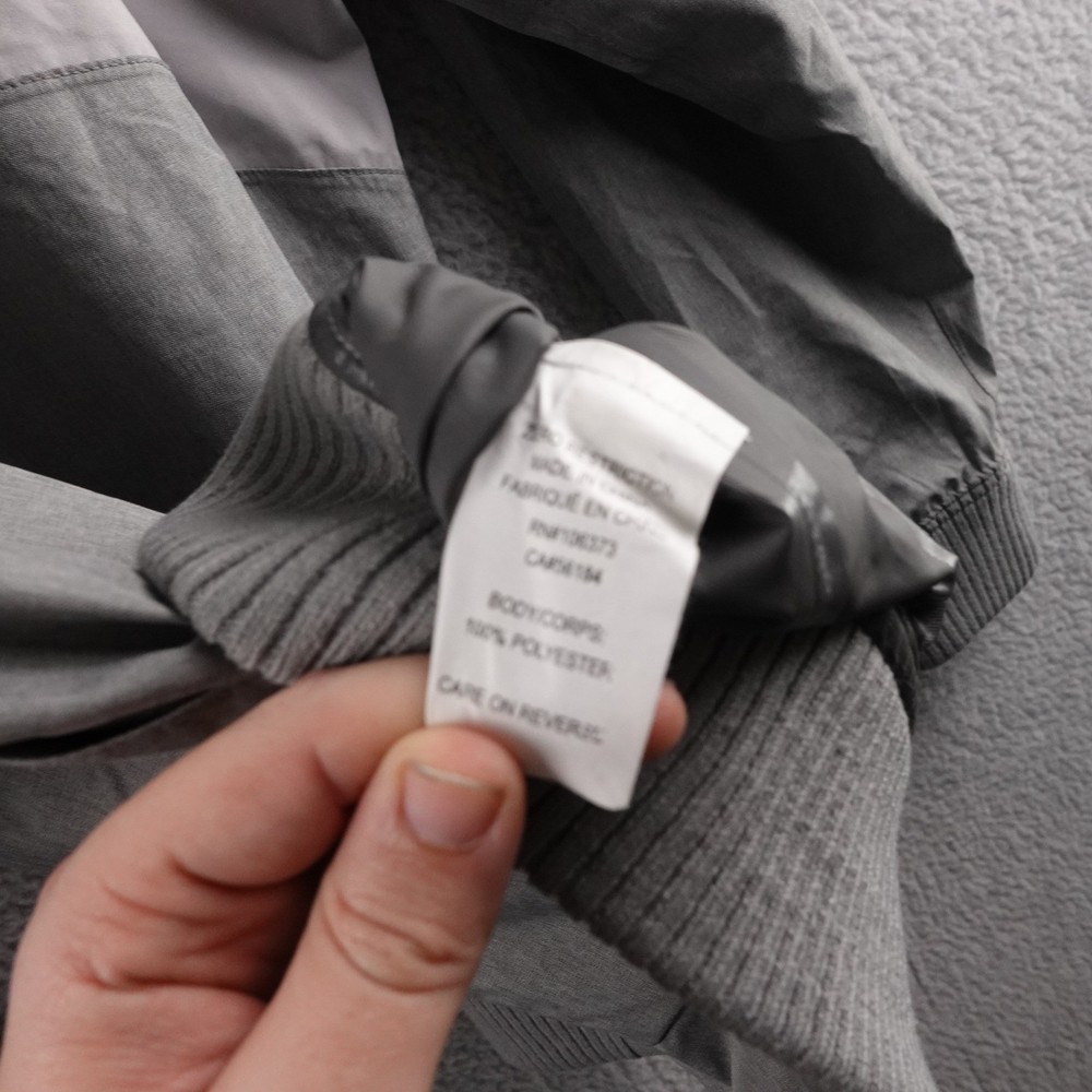 Zero Restriction Mens Gray Full Zip Hooded Golf Windbreaker Jacket Size Medium
