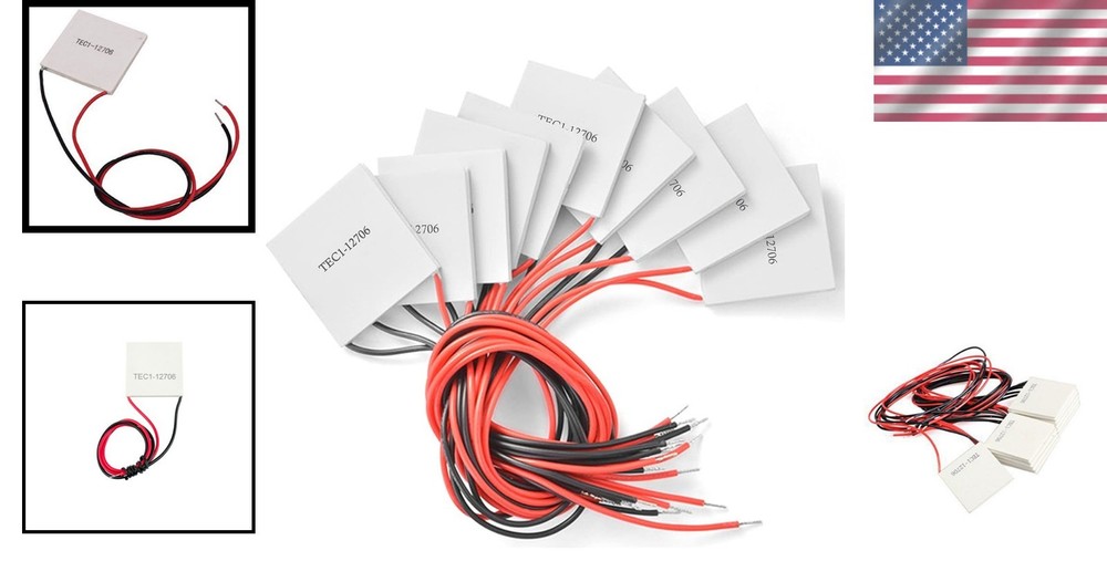 10-Pack Compact 40mm Peltier Thermoelectric Cooler Modules