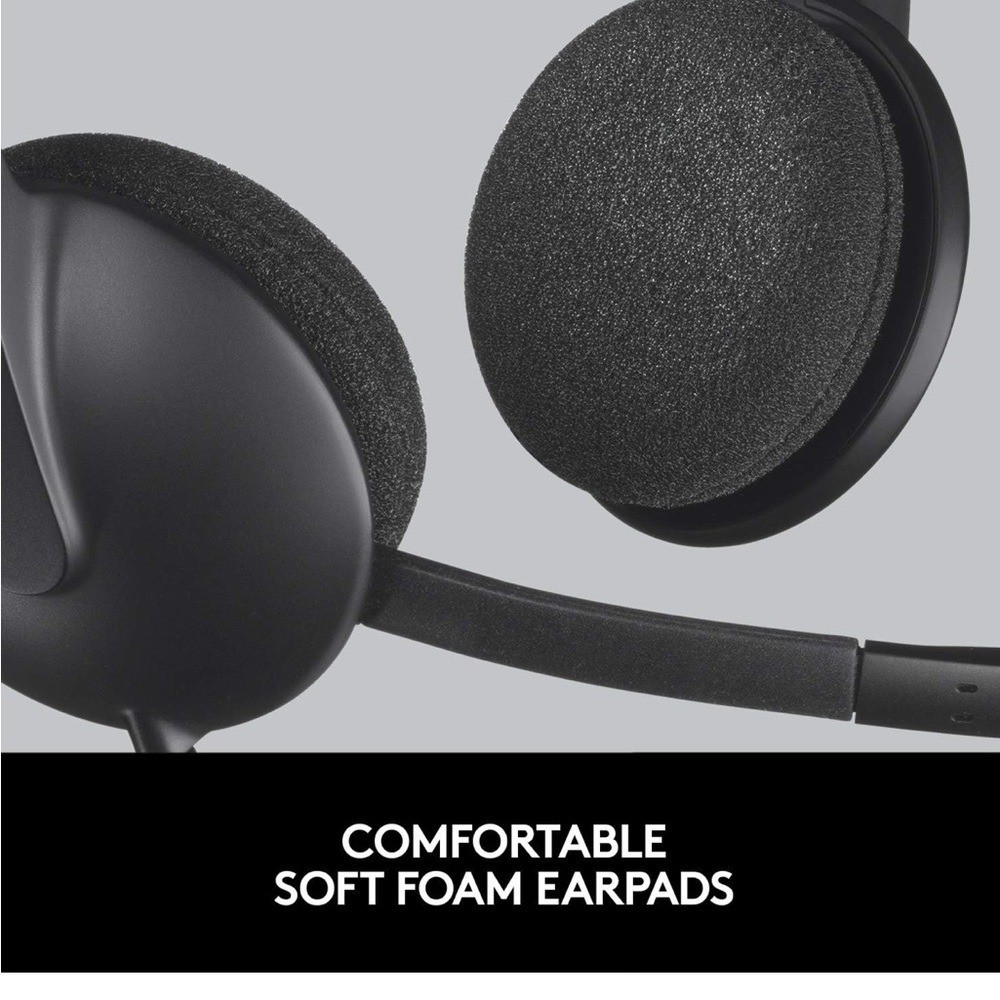 Logitech USB Headset H340, Stereo, USB Headset for Windows and Mac - Black