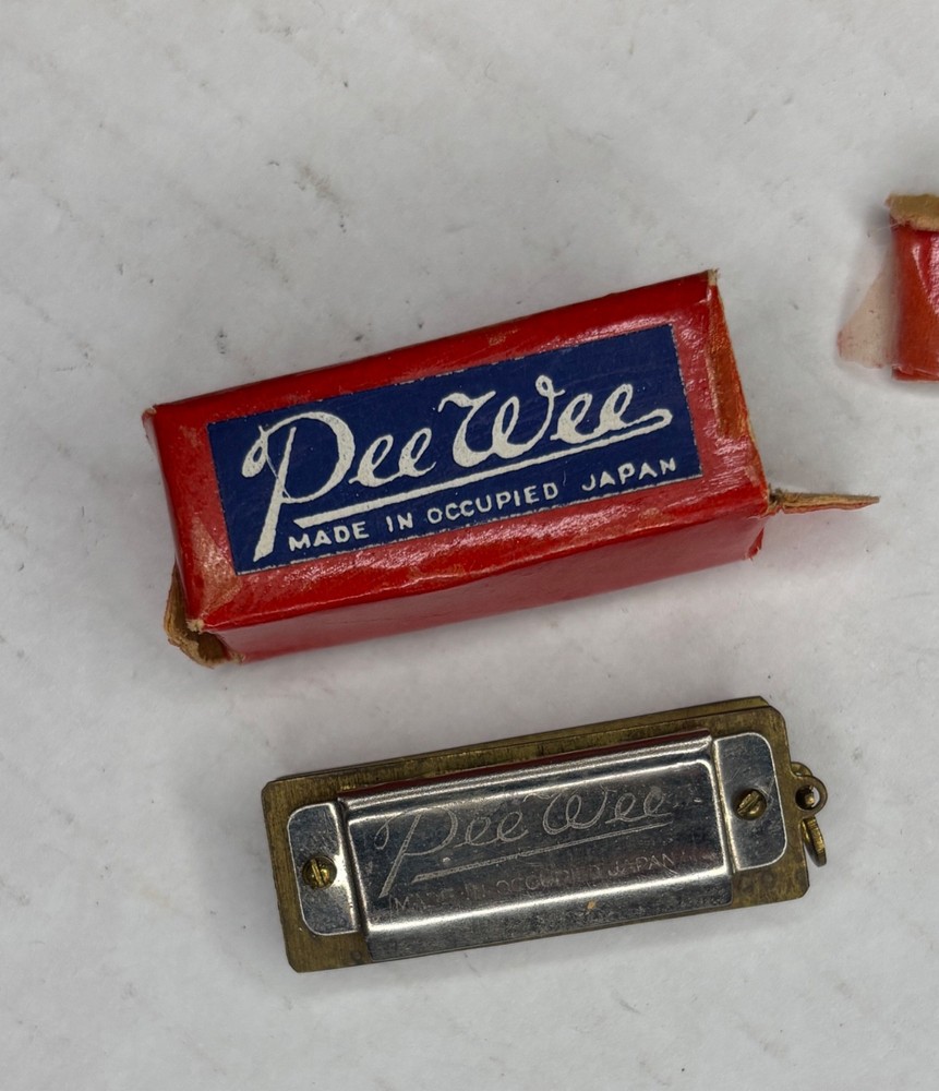 1940s PeeWee Harmonica - Occupied Japan -- With Original Packaging & Gift Box