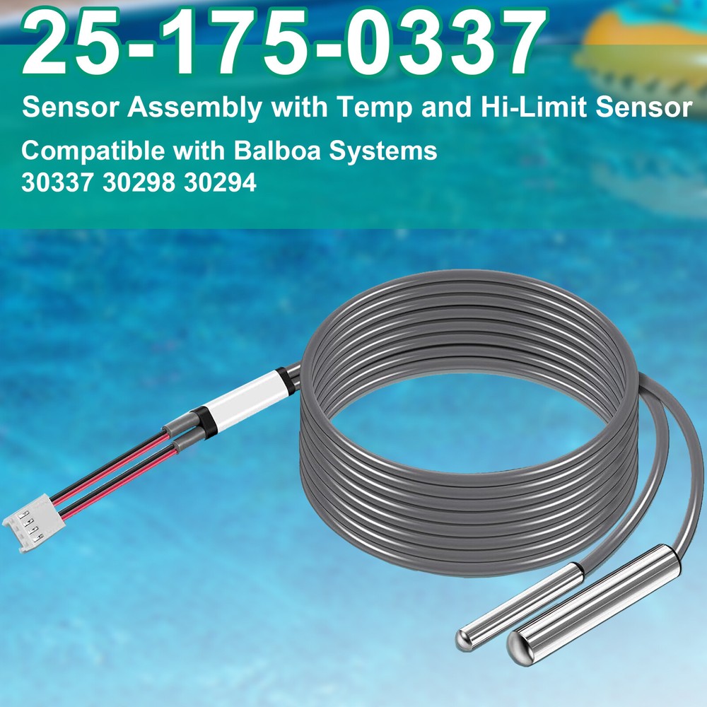 25-175-0337 Sensor Assembly with Temp and Hi-Limit Sensor for Balboa System