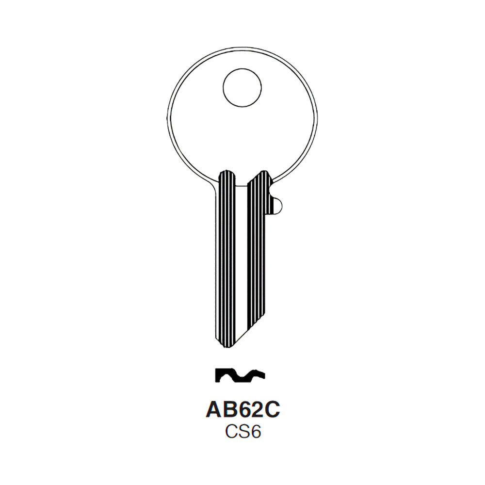 AB62C Key Blank Nickel