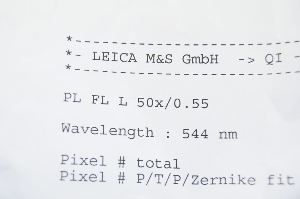 Leica PL FL L 50x/0.55 Microscope Objective Lens