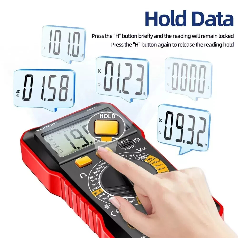 SZ304 Multifunction 1999 Counts Digital Multimeter True RMS Handheld