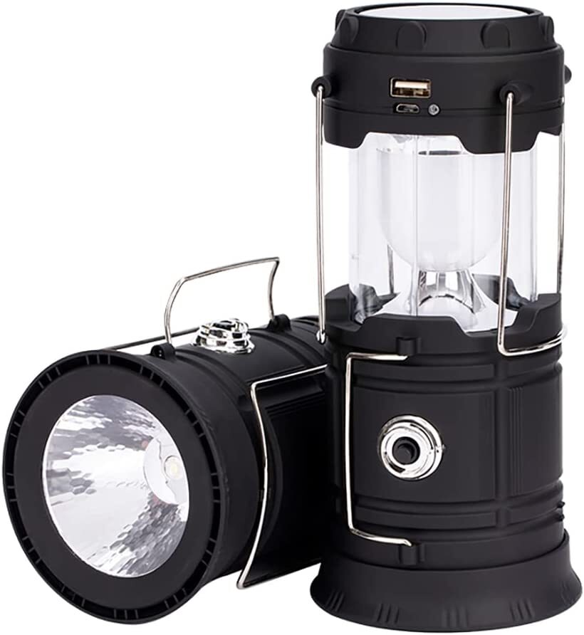 Portable LED Camping Lantern Lamp / Torch USB Rechargeable Flashlight Waterproof