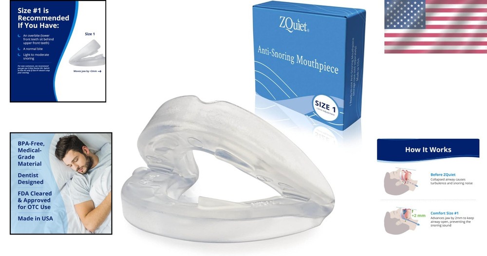 Snore Solution Mouthpiece - Single Refill, Clear