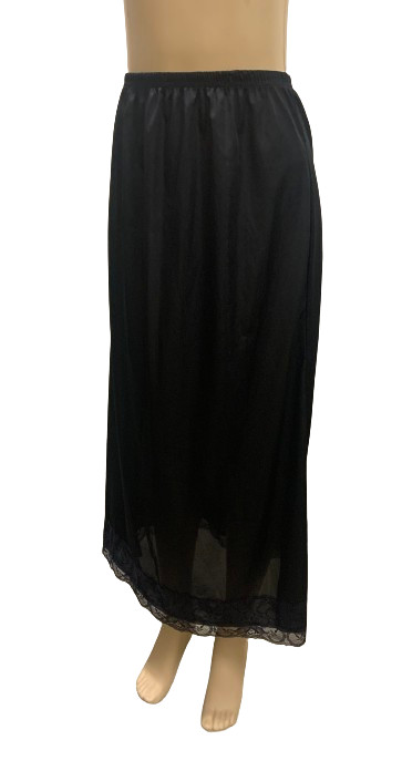 Women's 36" Long Maxi Halfslips 36187 S-5X Blk, Wht, Bge