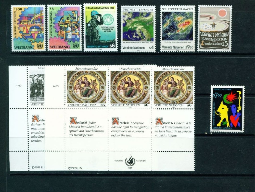 1989 UN Mint Vienna Stamps - Never Hinged - Complete