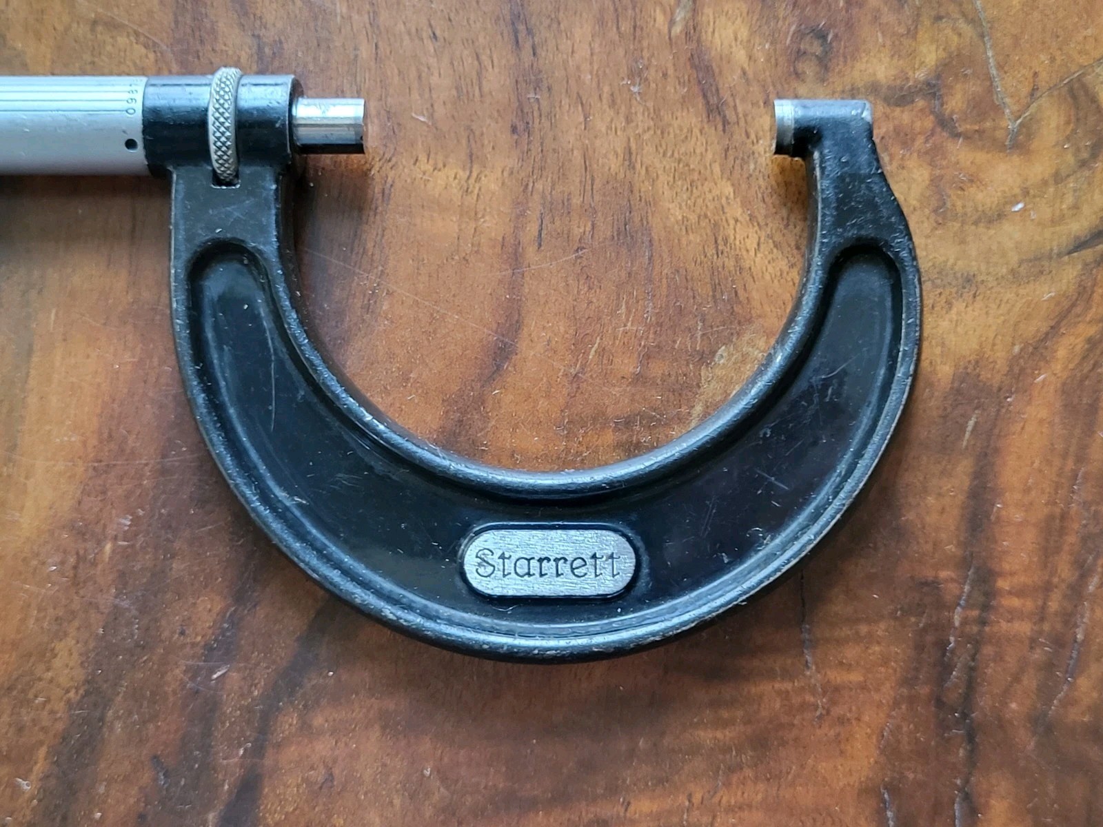 Starrett No. 436 1-2” Outside Micrometer w/Locking, 1" Standard, Wrench & Case