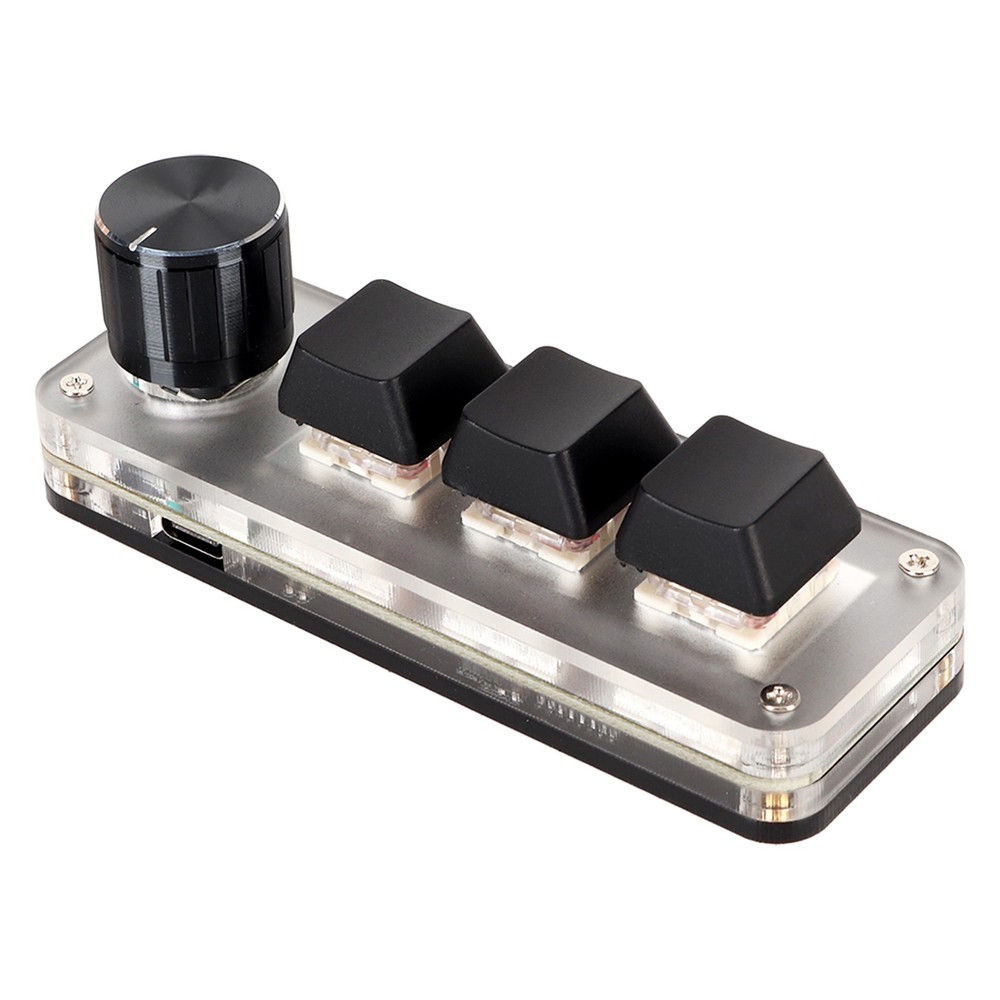 (3 Keys 1 Knob) USB Mini Key Keypad DIY Programmable Keyboard With⭐