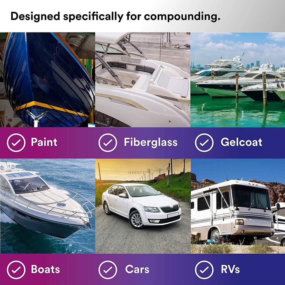 Double Side Wool Polishing Pads 7" Buffing Pad Hook & Loop For Cutting Polishing