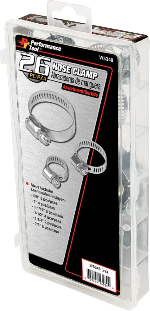 Performance Tool Performance Tools 26-Piece Hose Clamp Assortment W5348