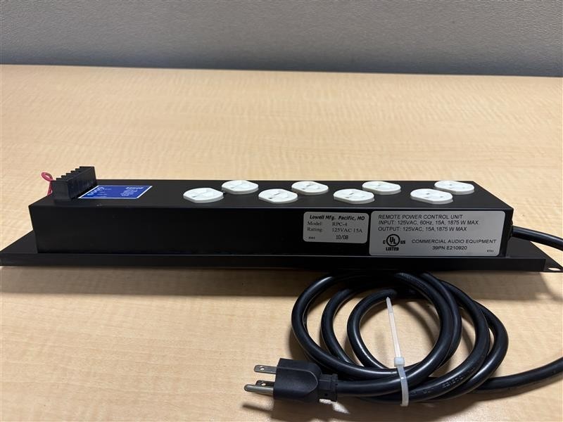 Lowell RPC-4-CD Remote Power Control, 15A, 4 Duplex Outlets, 2 Rack Units