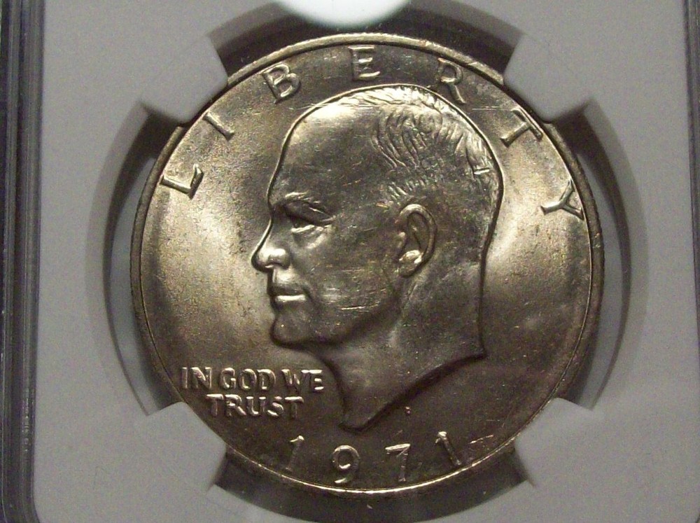 1971-D Friendly Eagle Eisenhower Dollar-NGC MS 64
