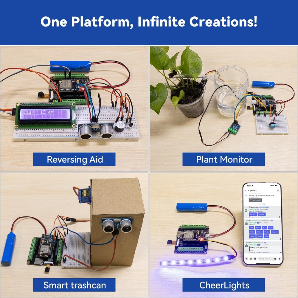 ESP32 Kit with ESP32 WROOM 32E Module Enhanced Breakout Expansion Development...
