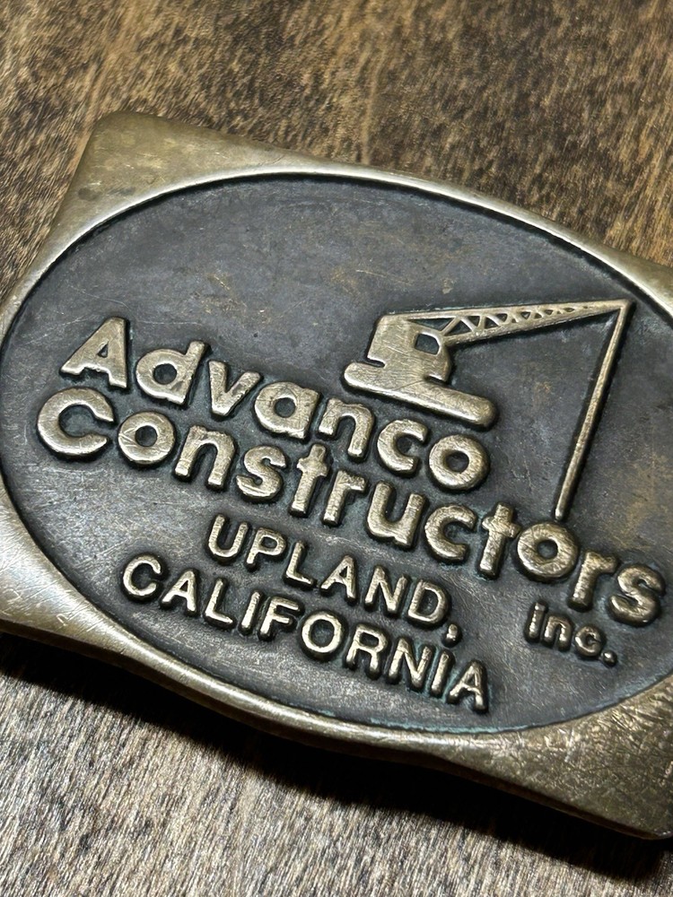 Advance Constructors 1983 Belt Buckle Upland Calif.
