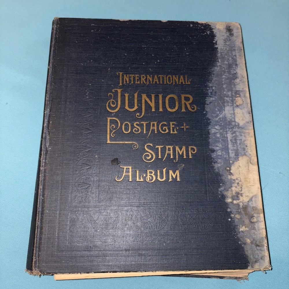Antique International Junior Postage Stamp Album 1930 Including Stamps