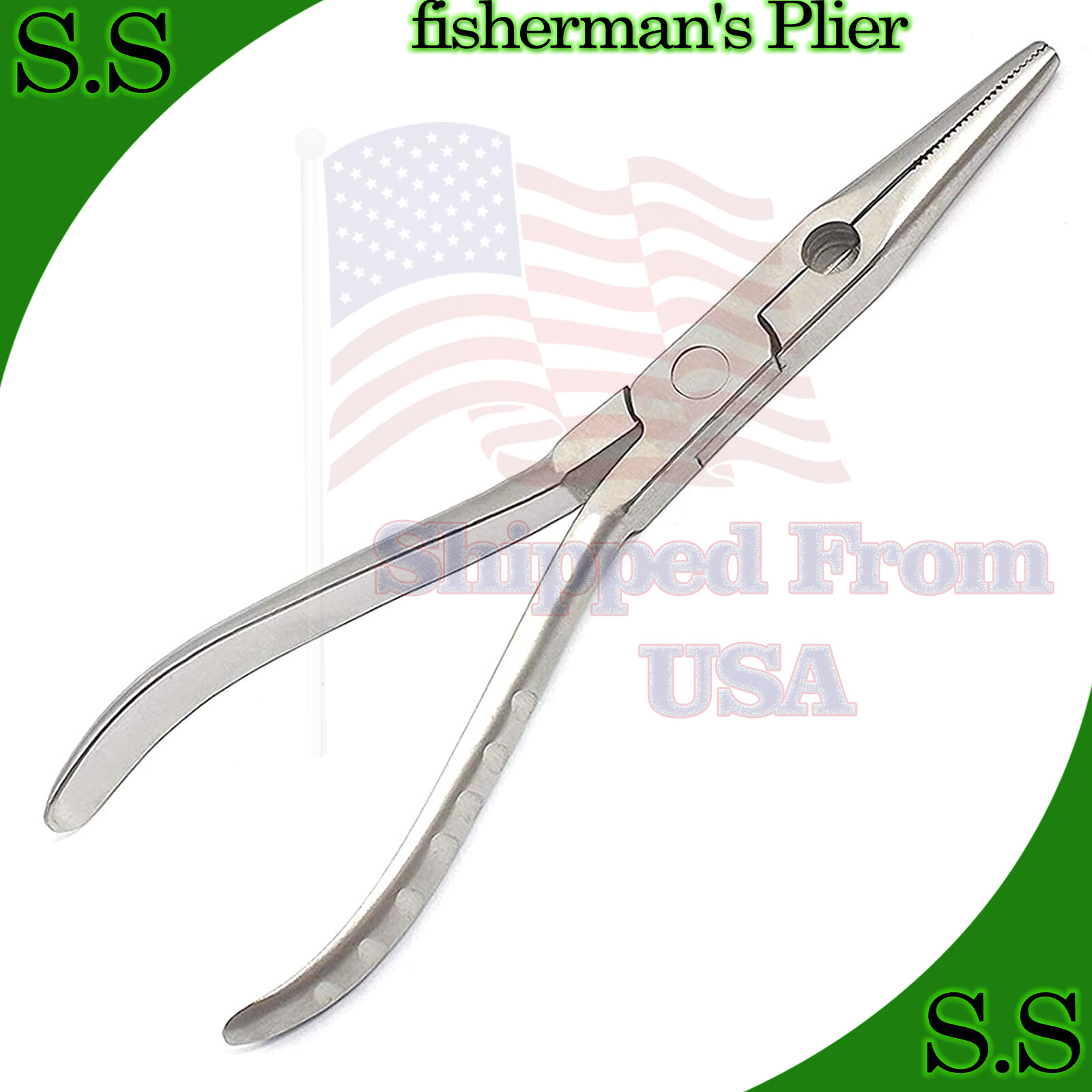 FISHERMAN PLIERS - FISHING PLIERS - STAINLESS STEEL 8" JW-4003