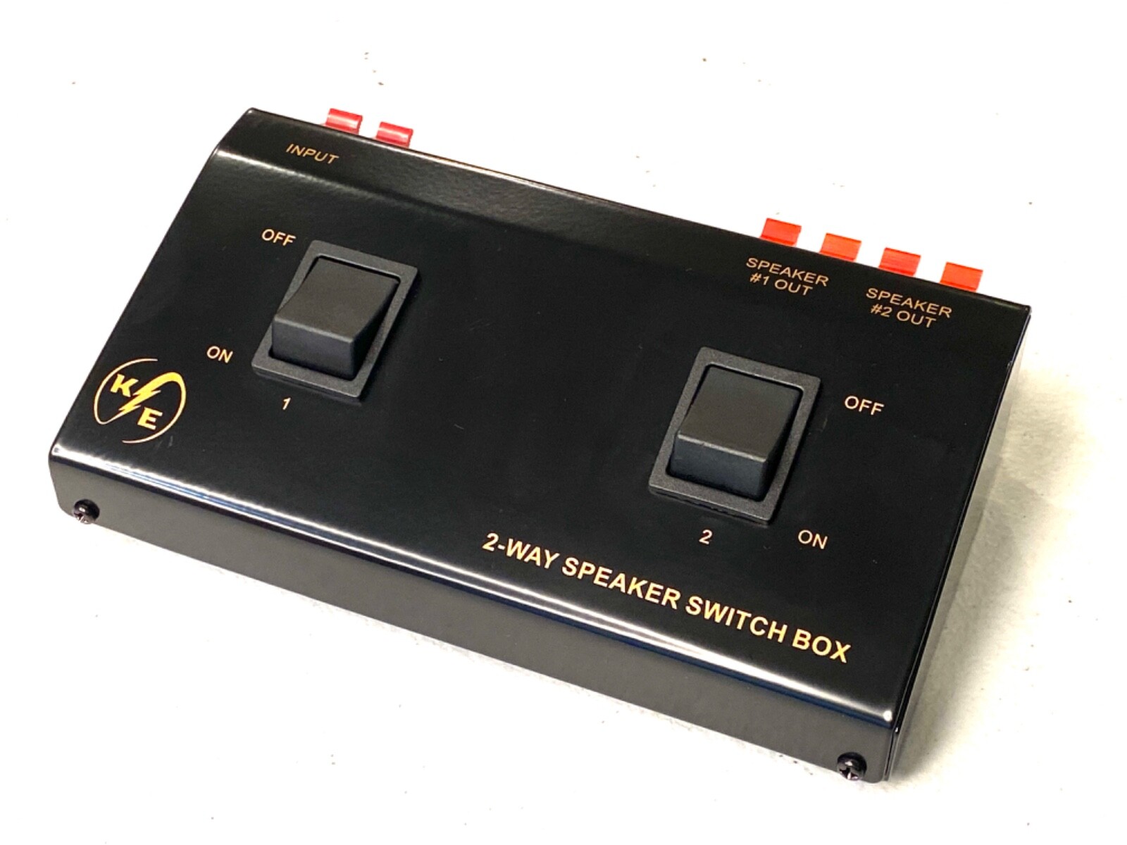 A/B A+B Switch 1 IN - 2 OUT 2 Way Stereo Receiver Speaker Set Selector