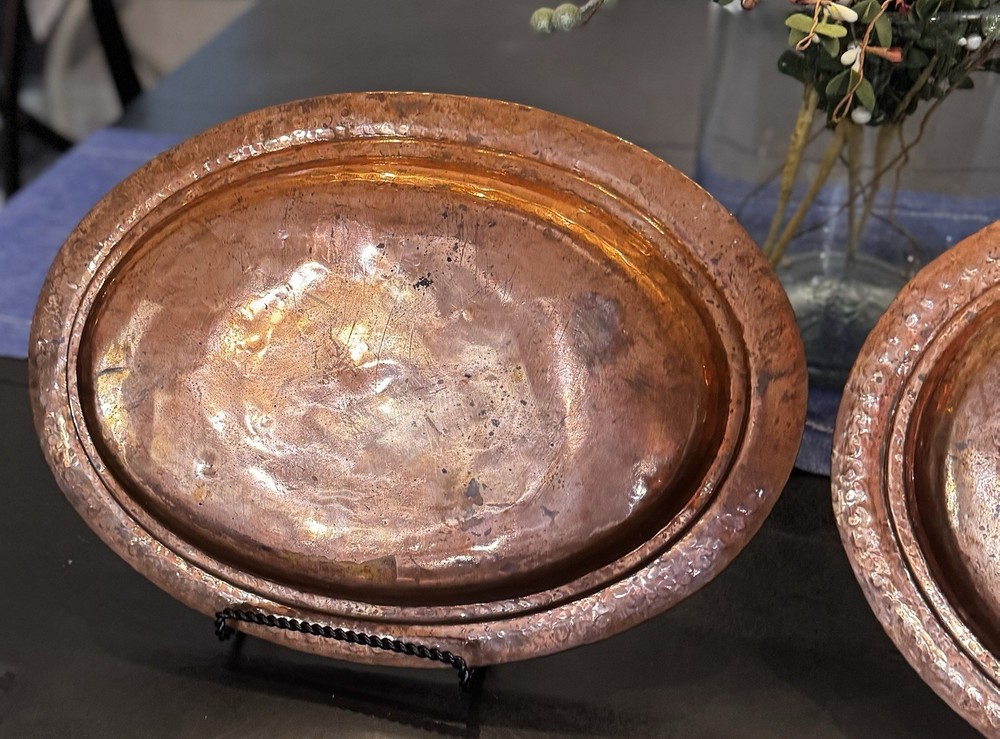 Antique Hammered Copper Serving Platter’s