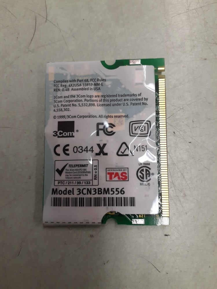 3Com 3CN3BM556 56K Mini PCI Type 3B Data Fax Modem