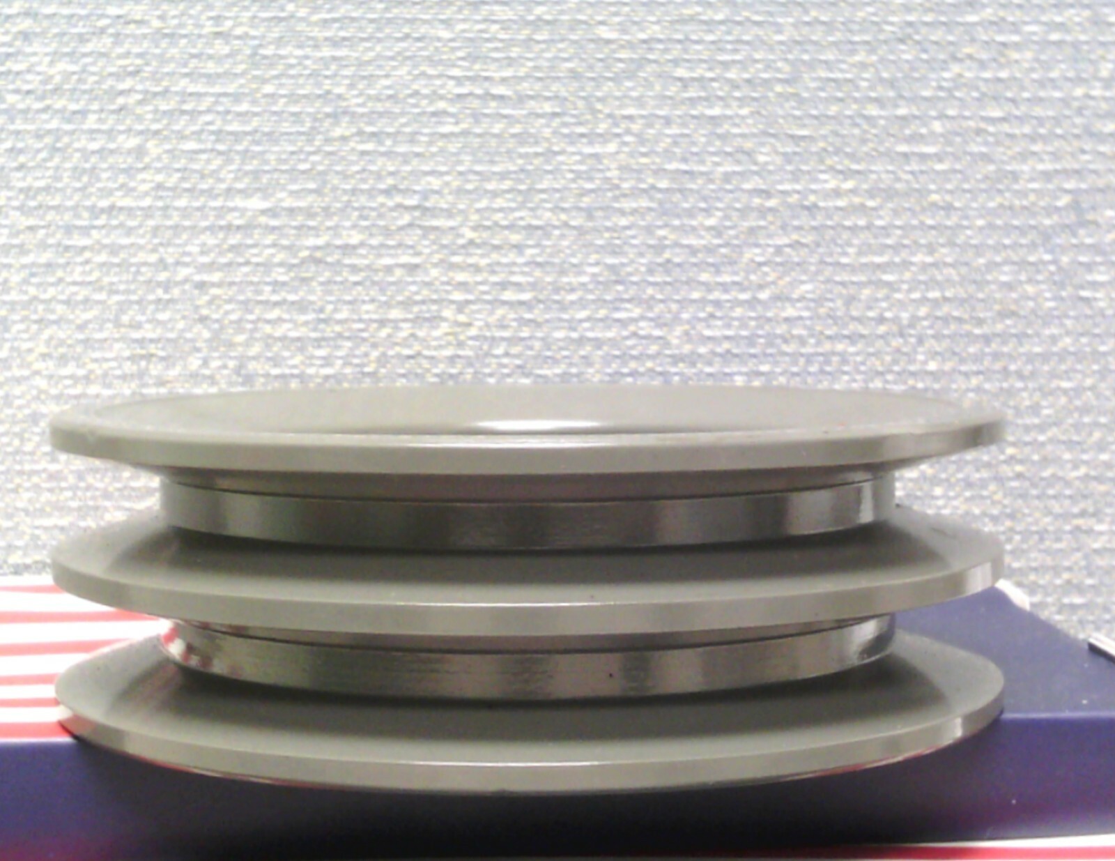 2 Piece 4.5" Pulley + 1" Sheave Shiv Cast Iron 5L V Belt B Section Dual Groove