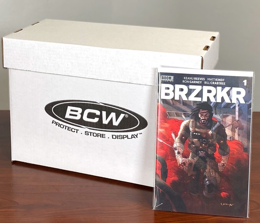 2 BCW Short Comic Book Storage Boxes Holds 150 175 Stackable Archival Cardboard