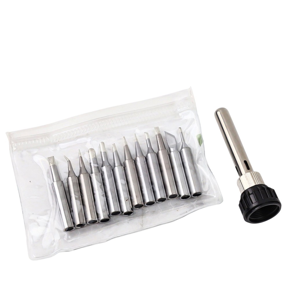 Station Tool Soldering Iron Tips Silver 4.2cm W/Handle Adapter High Quality