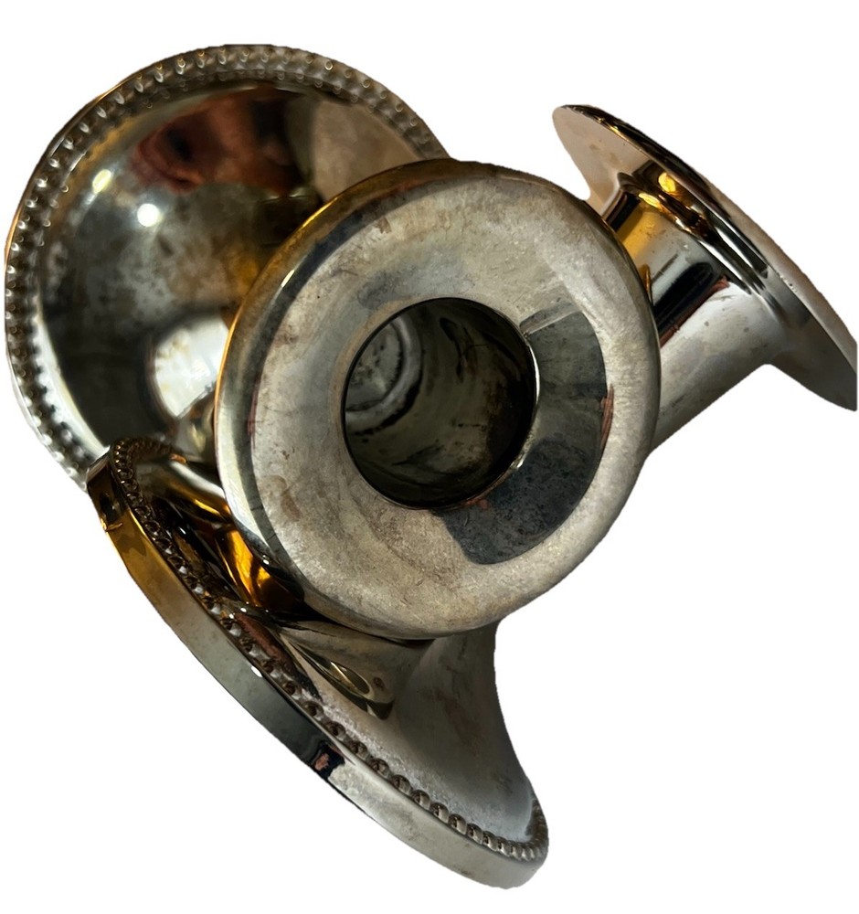 Pair Of 3" Three Inch Silver Plate Candle Holders - Unbranded