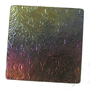 GX06 - 7 Inch Square Tooled Leather Textured Tile Mold for Glass Slumping
