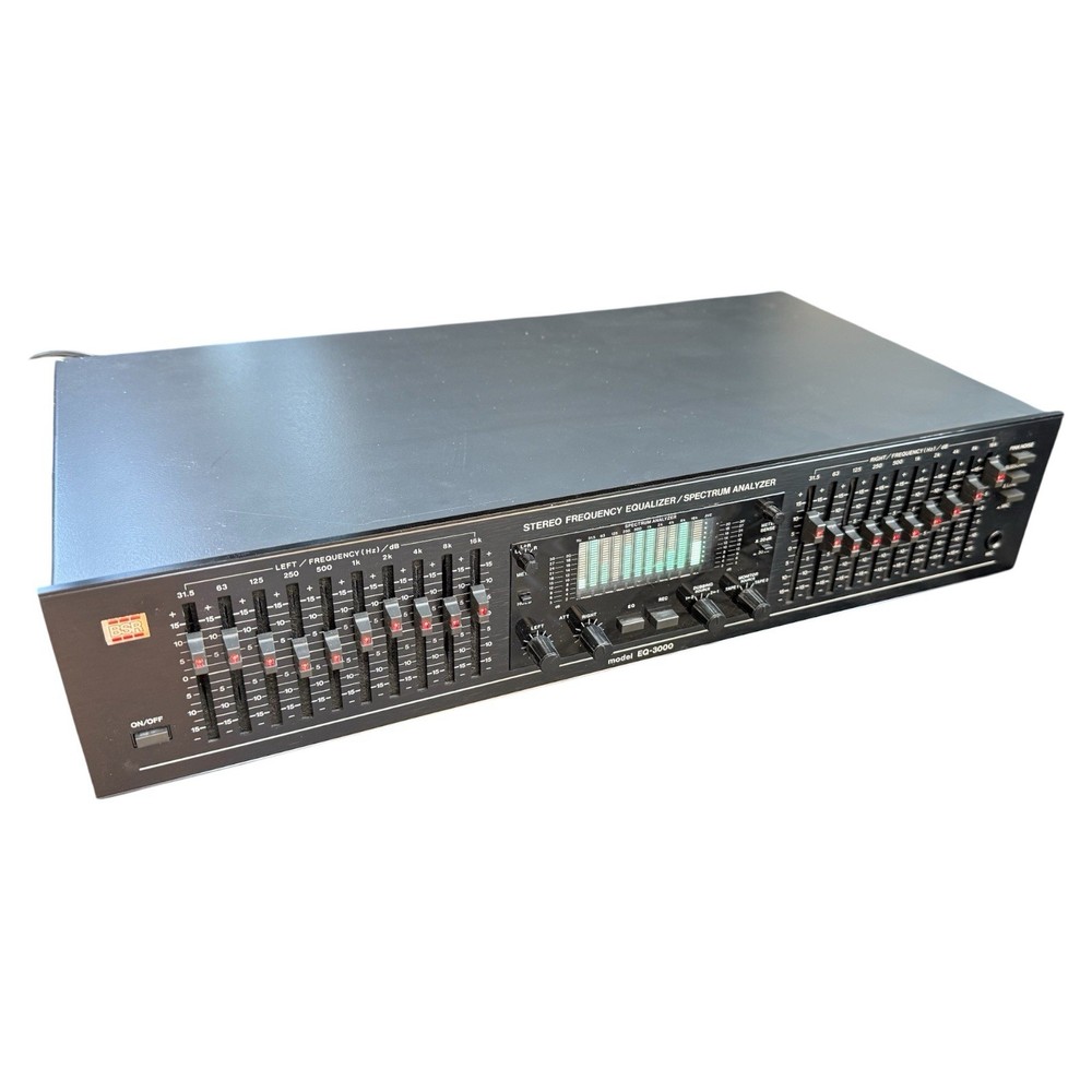 BSR EQ 3000 Stereo Frequency Equalizer Spectrum Analyzer Works Good