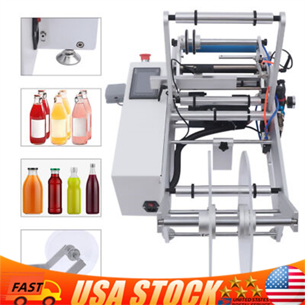 Label Applicator Semi-Automatic Round Bottle Labeling Machine 20-40pcs/min 5.91"