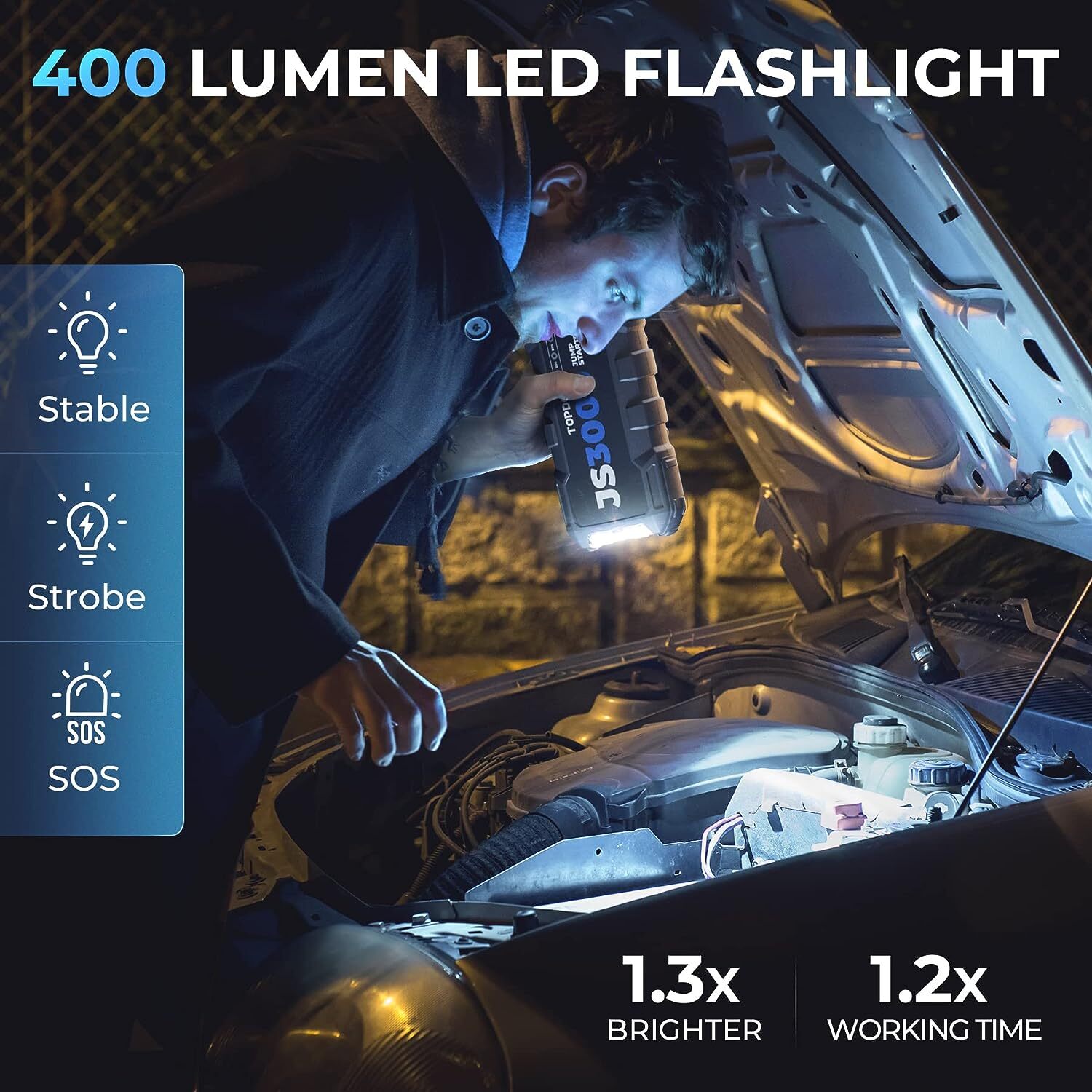 2026 TOPDON Portable 3000A Battery Booster Pack Charger Power Jump Starter Box