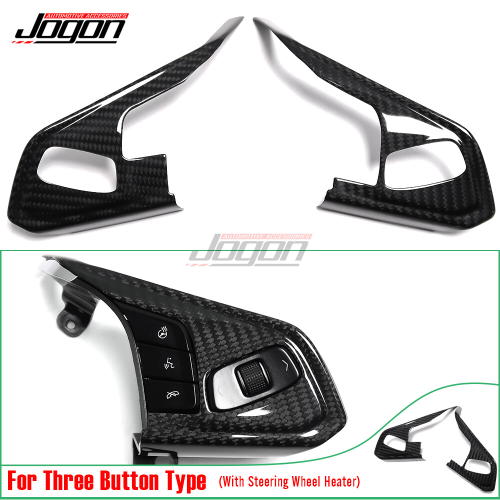 Carbon Interior 3-Button Steering Wheel Button Cover For Corvette C8 2LT 3LT 20+