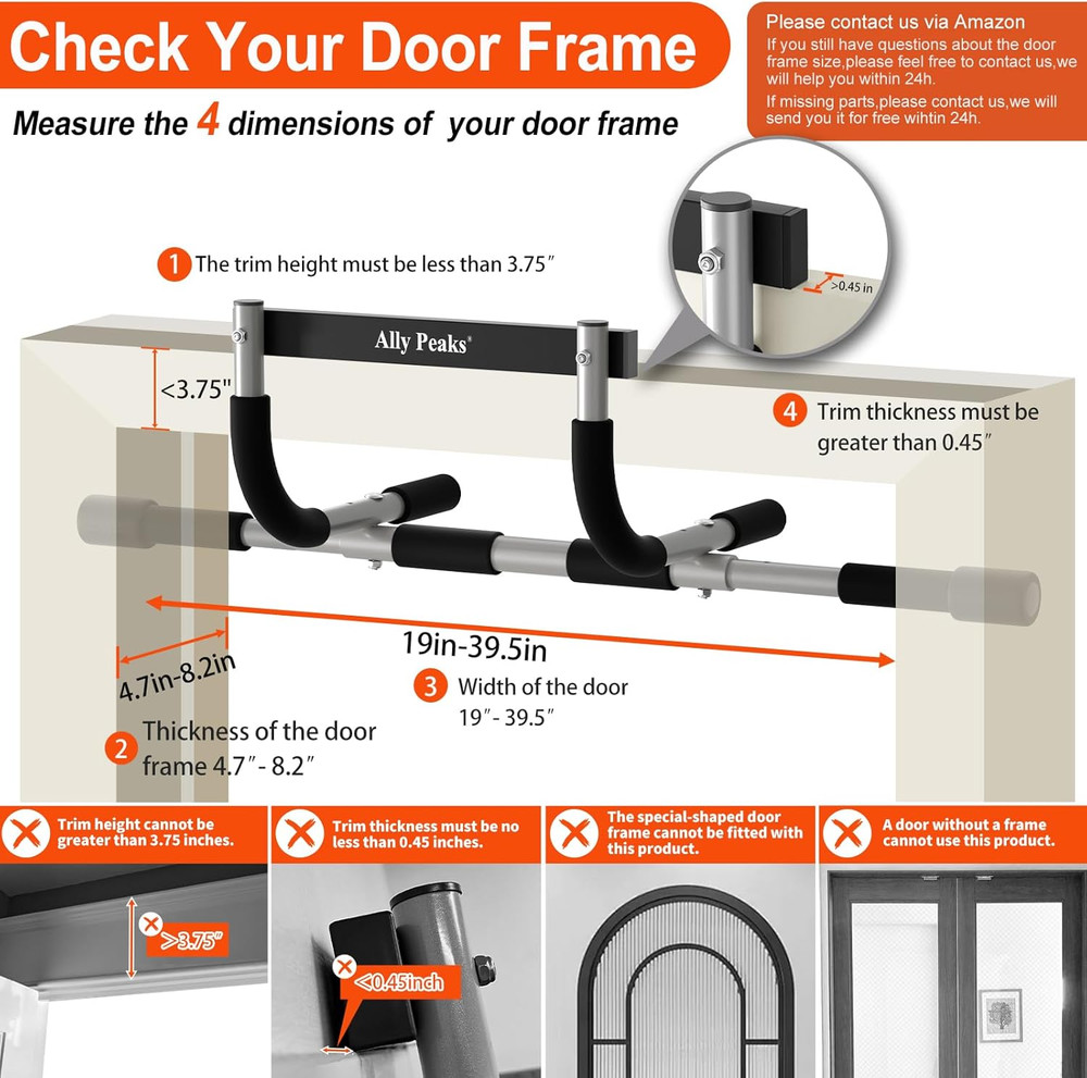 Pull up Bar for Doorway,Multiple Levels Width Adjustable Pull up Bar Accurately