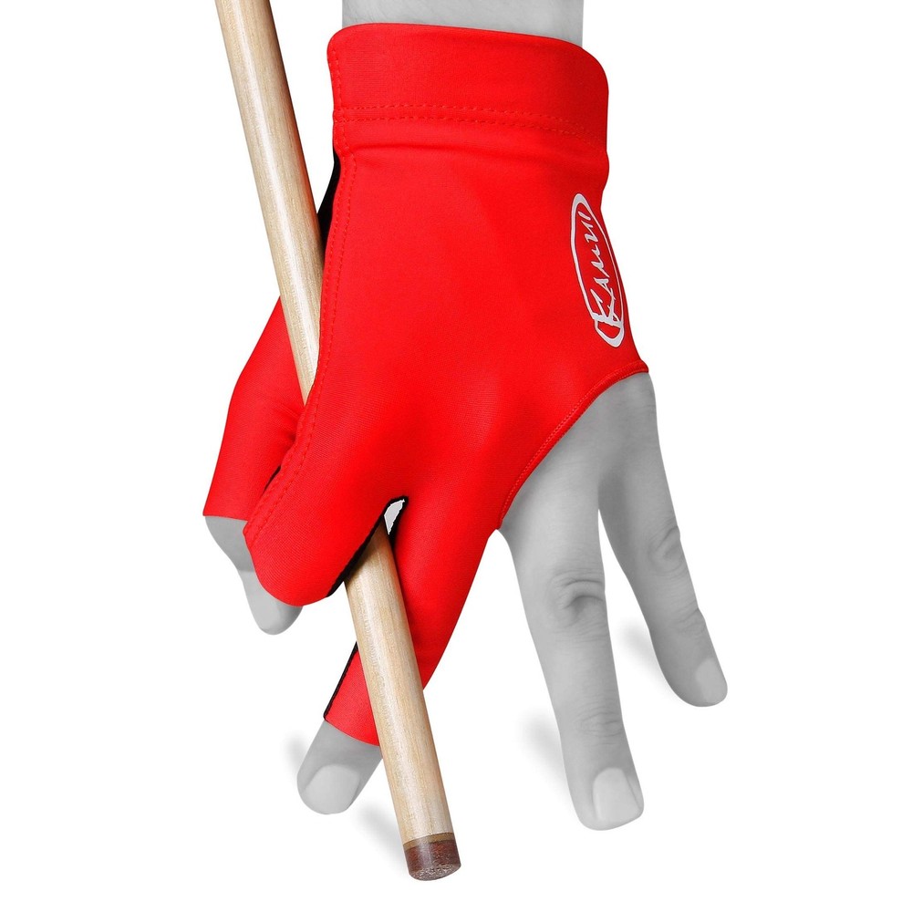Billiard Glove - Quickdry - for Left Hand (Red, Small)