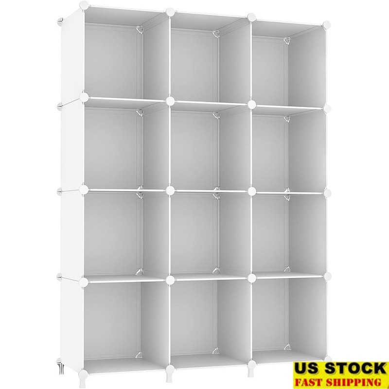 12-Cube Storage Organizer Multi-Purpose Easy Assembly Space Saving Solution New