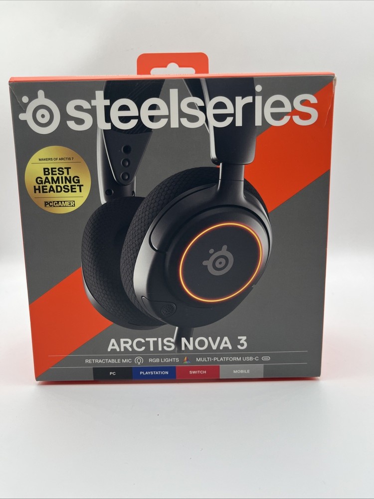 SteelSeries Arctis Nova 3 Wired Gaming Headset, Black (READ)