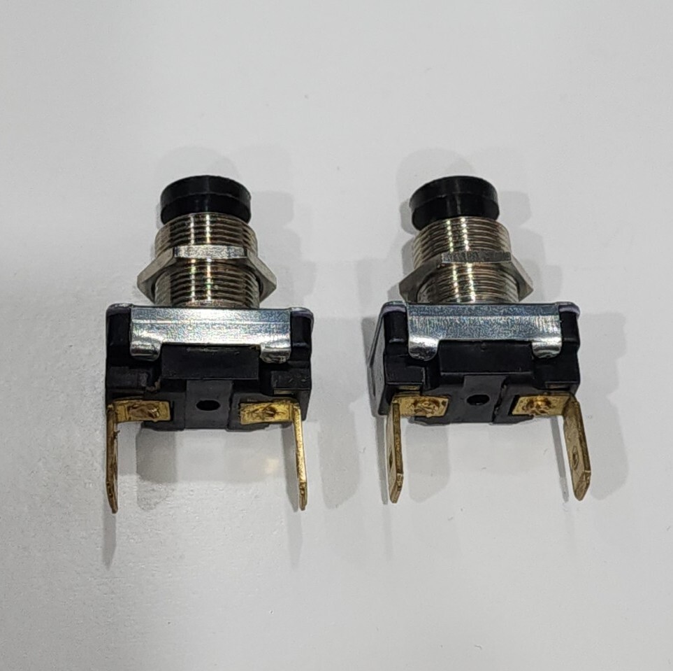 2 pcs Momentary Push Button Horn Switch Black